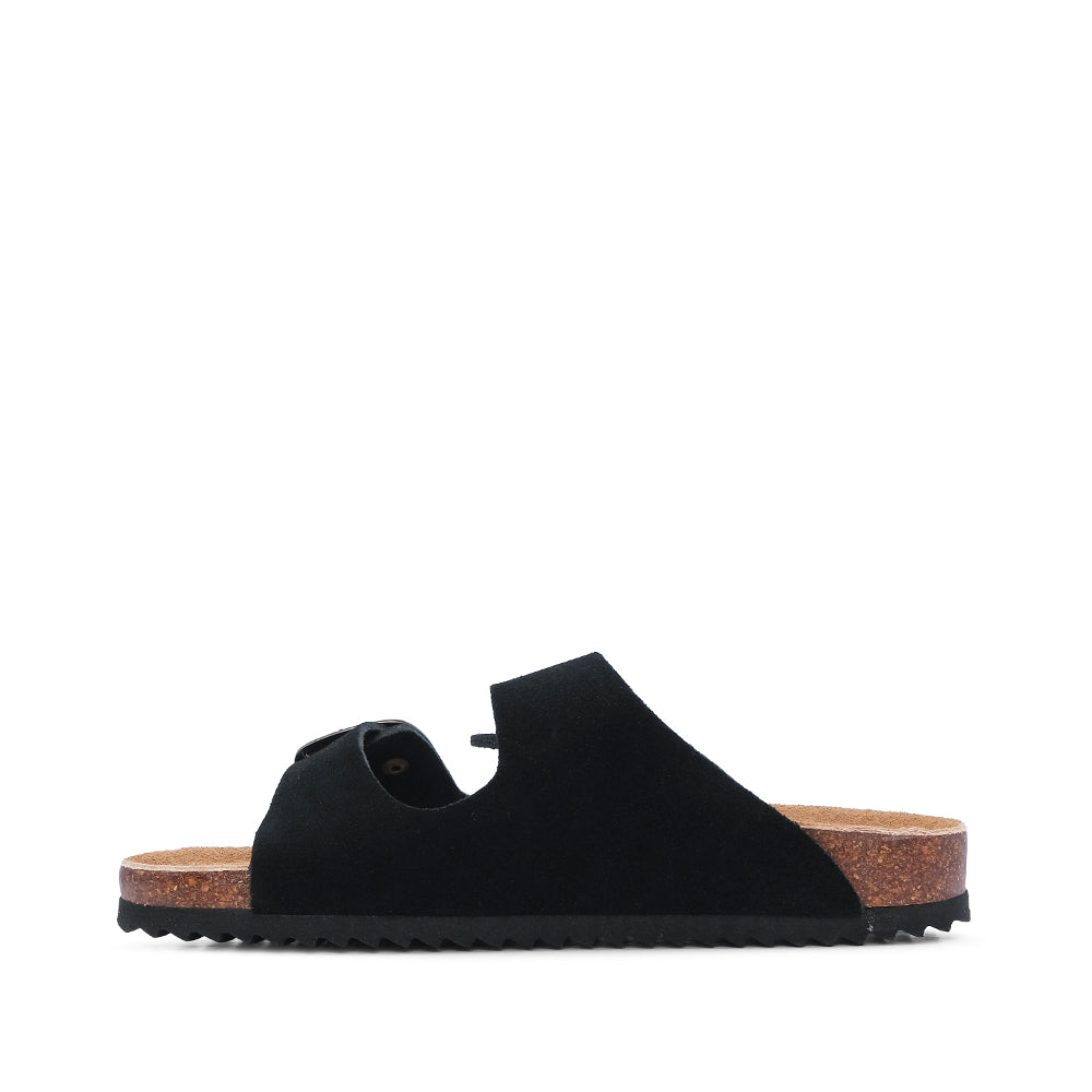 Chinelo Casual Mulher Com Fivela Preto