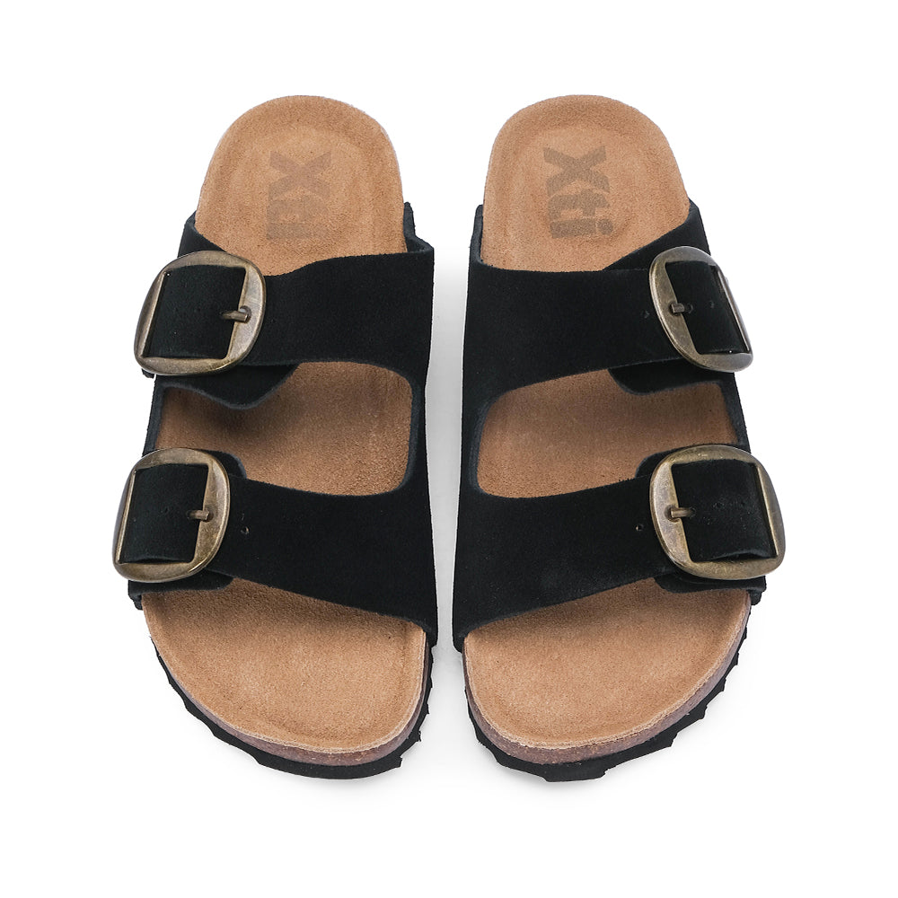 Chinelo Casual Mulher Com Fivela Preto