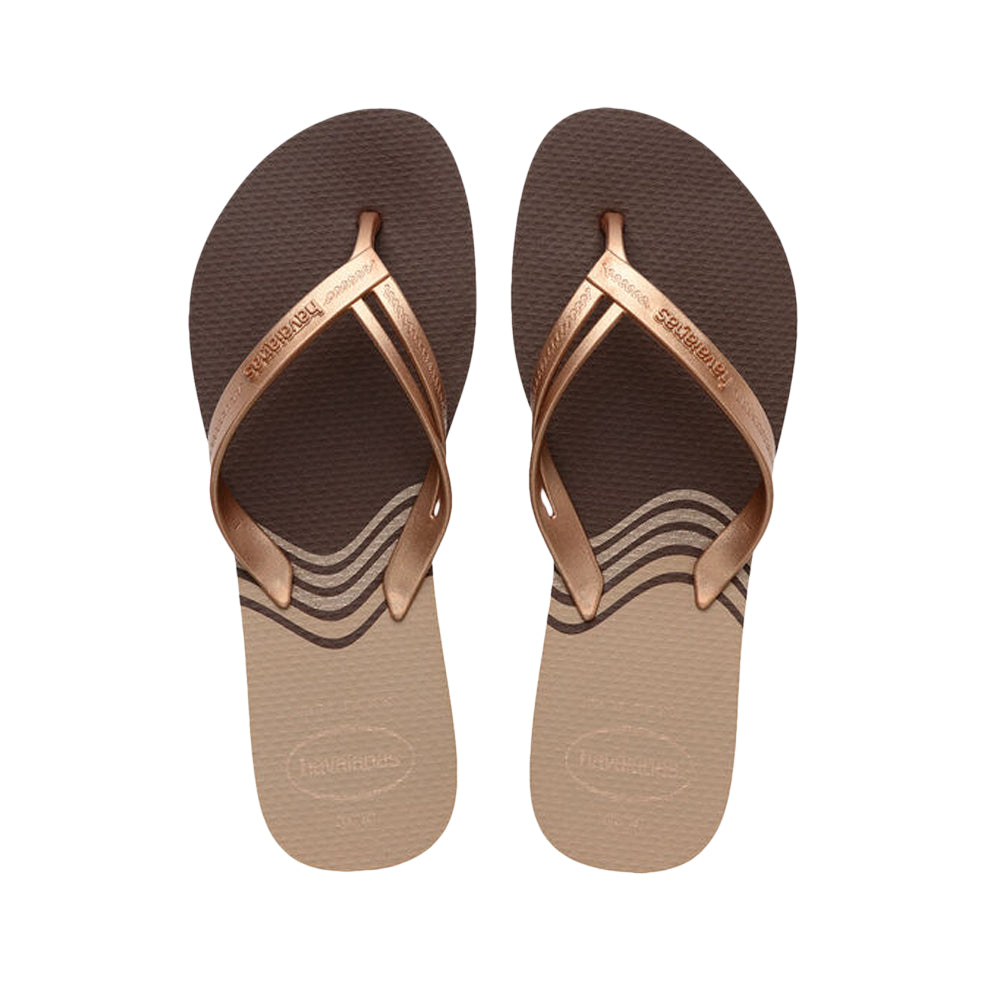 Chinelo Praia Mulher Dourado