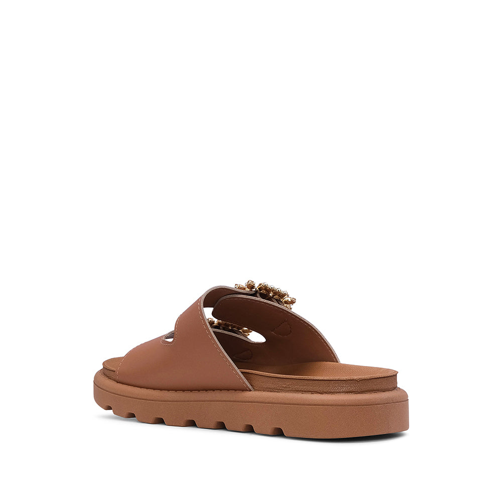 Chinelo Casual Mulher Camel