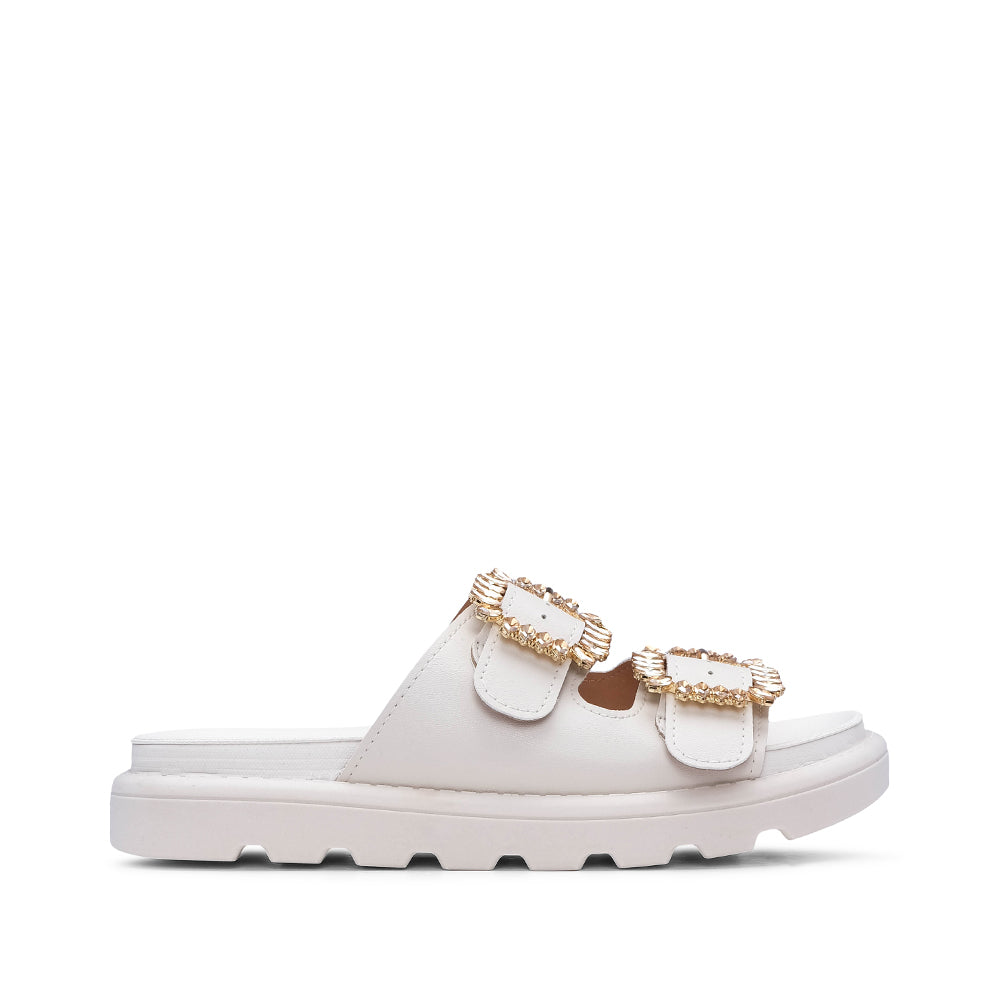 Chinelo Casual Mulher Creme