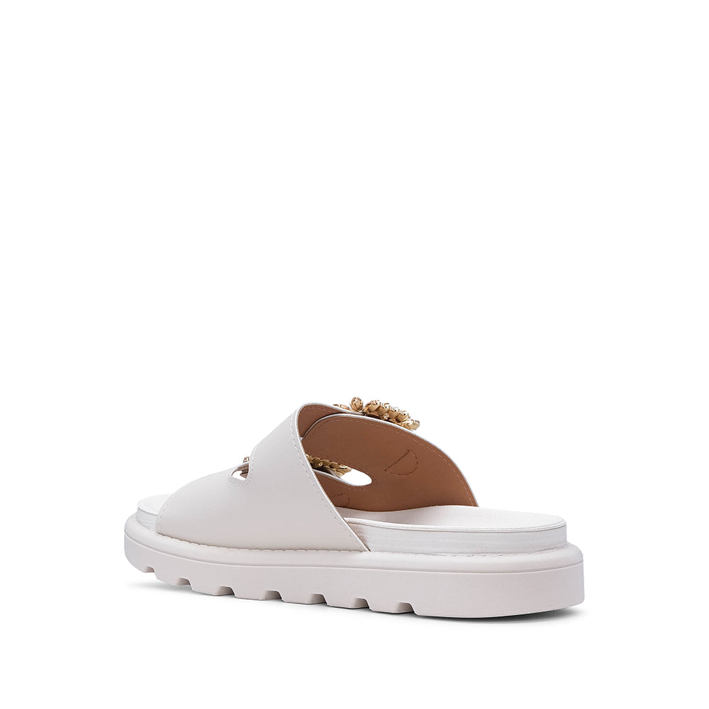 Chinelo Casual Mulher Creme