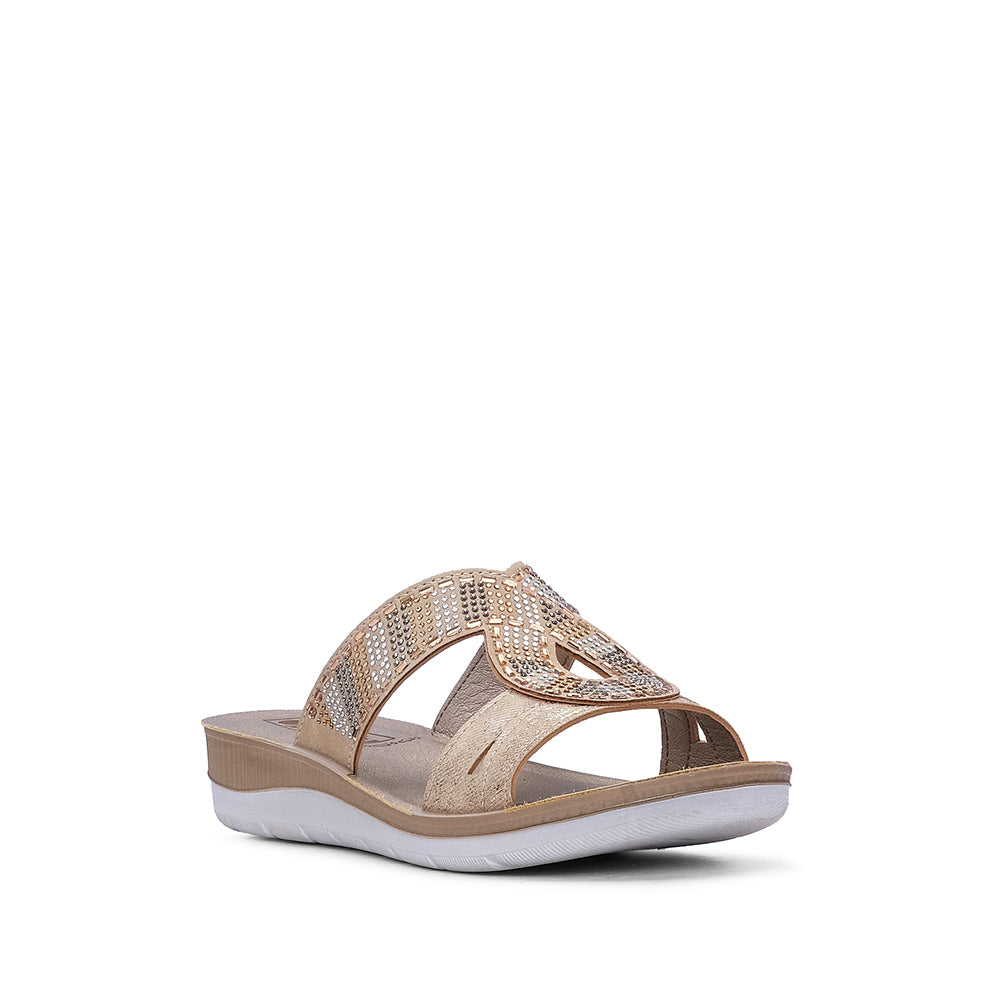 Chinelo Conforto Mulher Bege