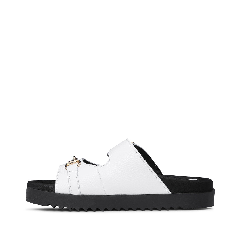 Chinelo Salto Raso Mulher Gravado Branco