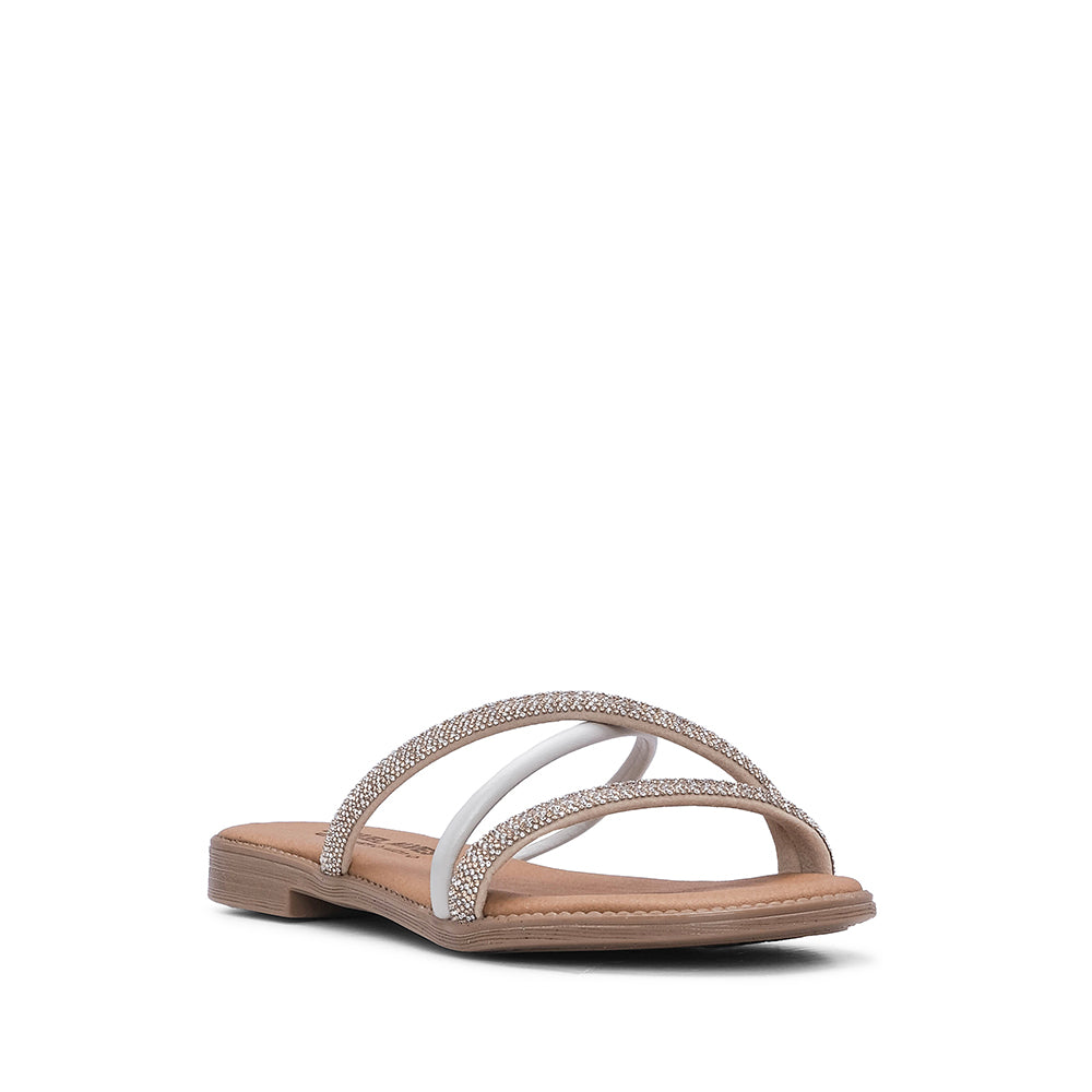 Chinelo Com Glitter Casual Mulher Pele Dourado