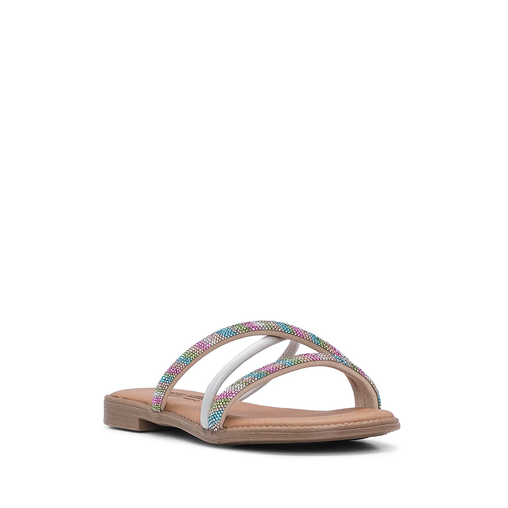 Chinelo Com Glitter Casual Mulher Pele Multicolor
