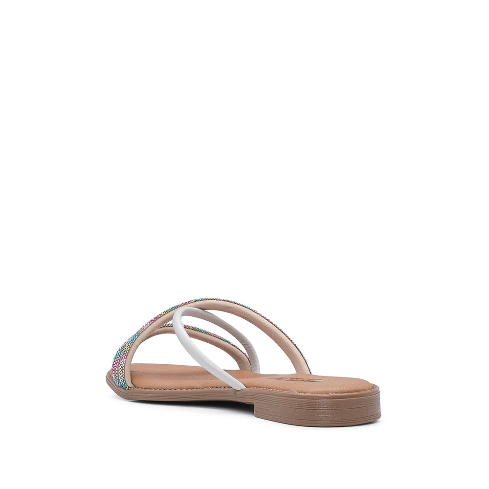 Chinelo Com Glitter Casual Mulher Pele Multicolor