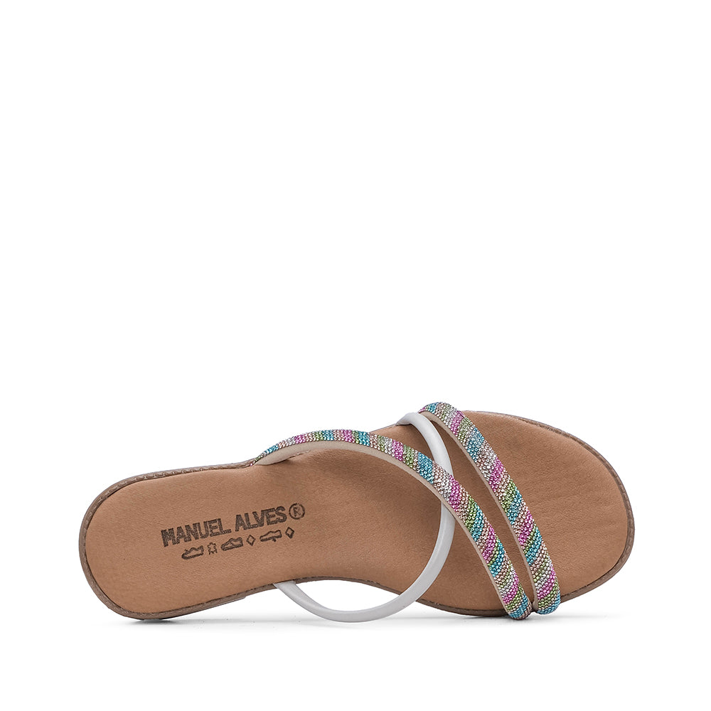 Chinelo Com Glitter Casual Mulher Pele Multicolor
