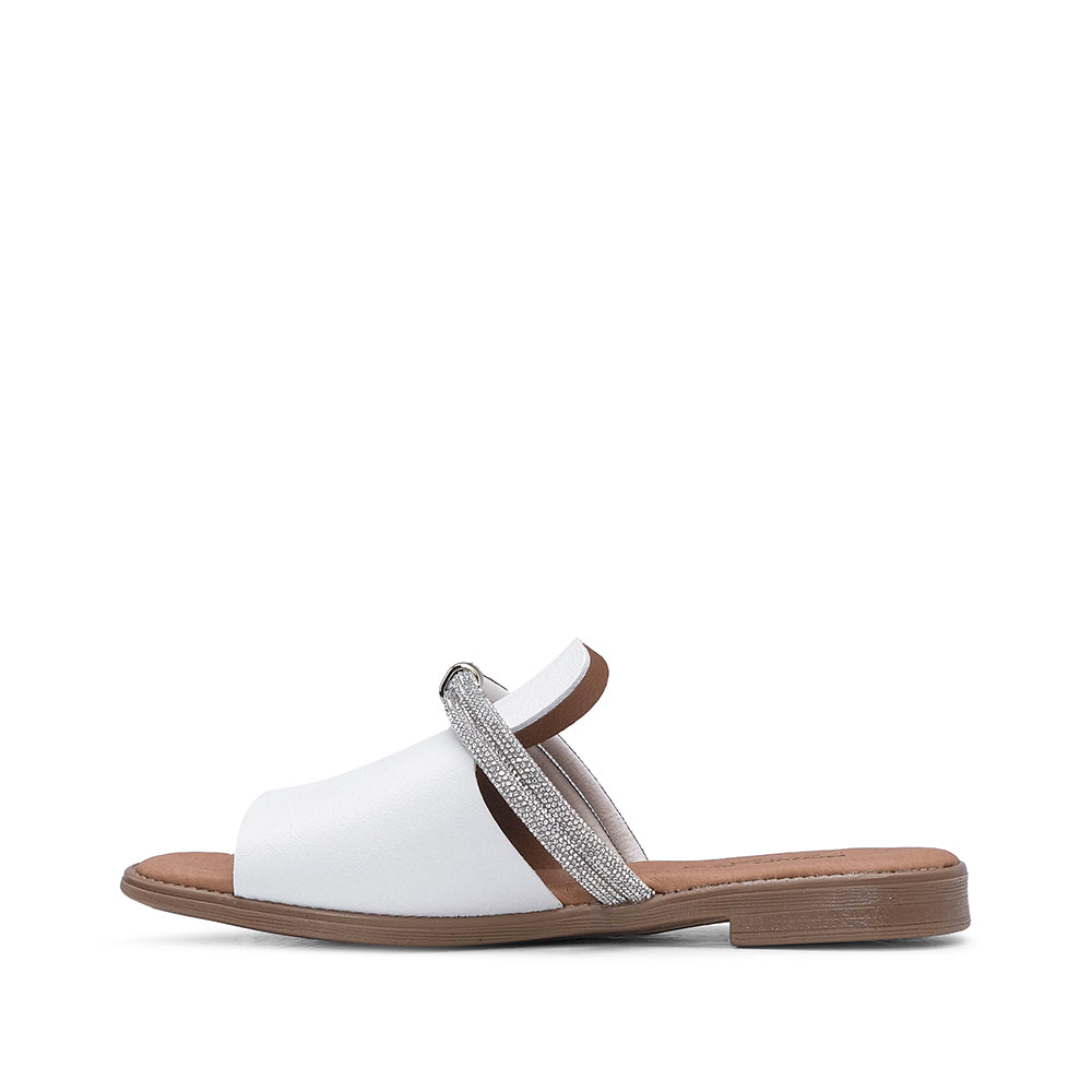 Chinelo Com Glitter Casual Mulher Pele Branco