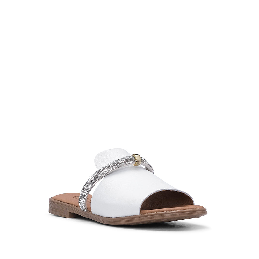 Chinelo Com Glitter Casual Mulher Pele Branco