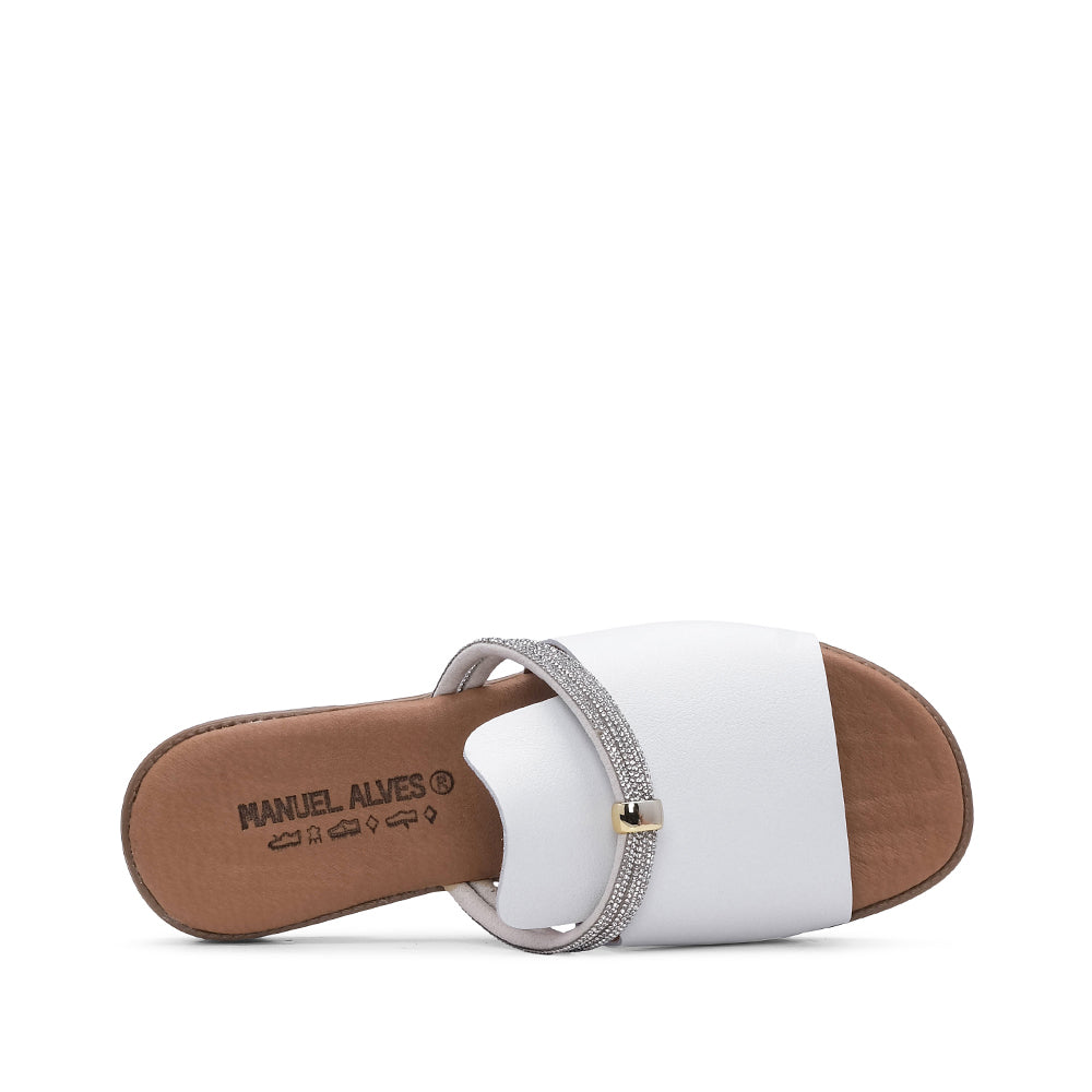 Chinelo Com Glitter Casual Mulher Pele Branco