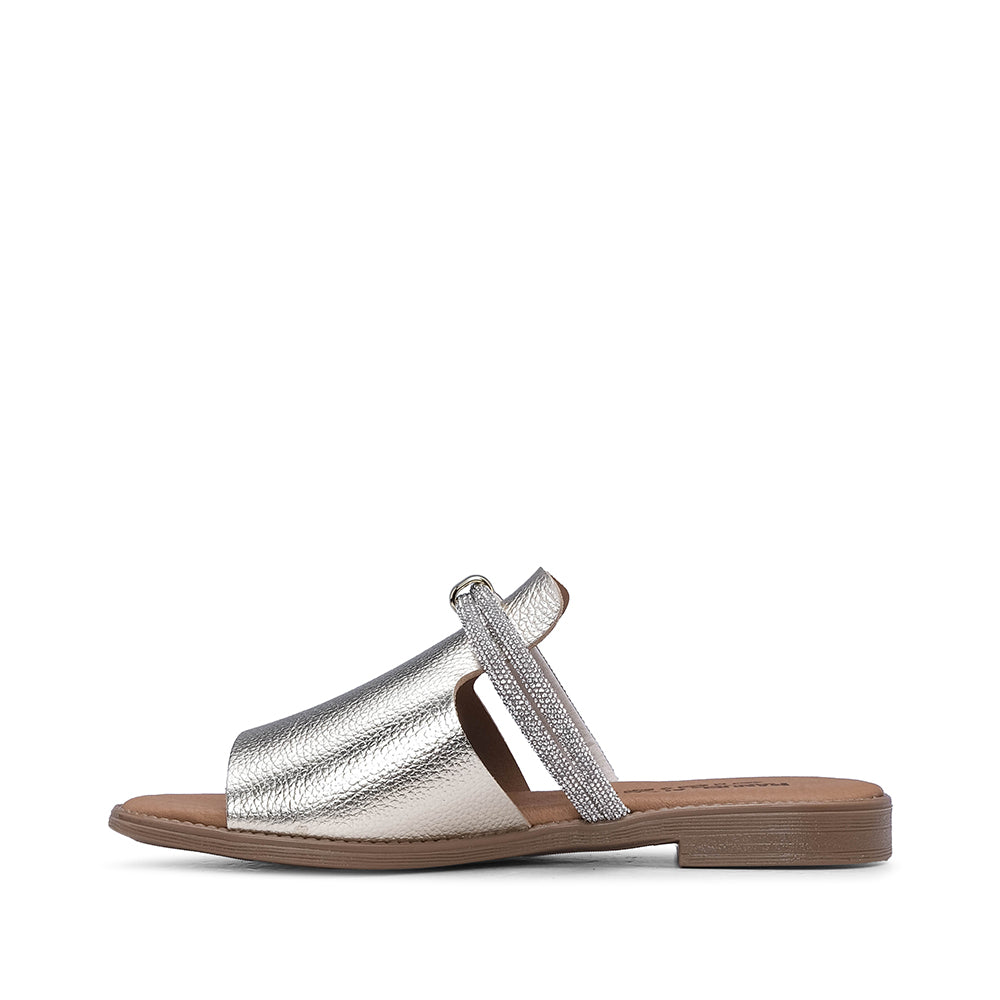 Chinelo Com Glitter Casual Mulher Metalizado Dourado