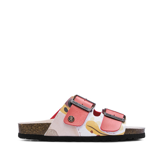 Chinelo Salto Raso Mulher Pele Sintética Vermelho