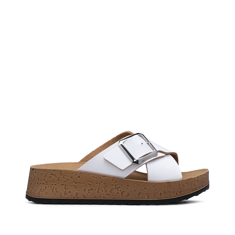 Chinelo Casual Mulher Pele Sintética Branco