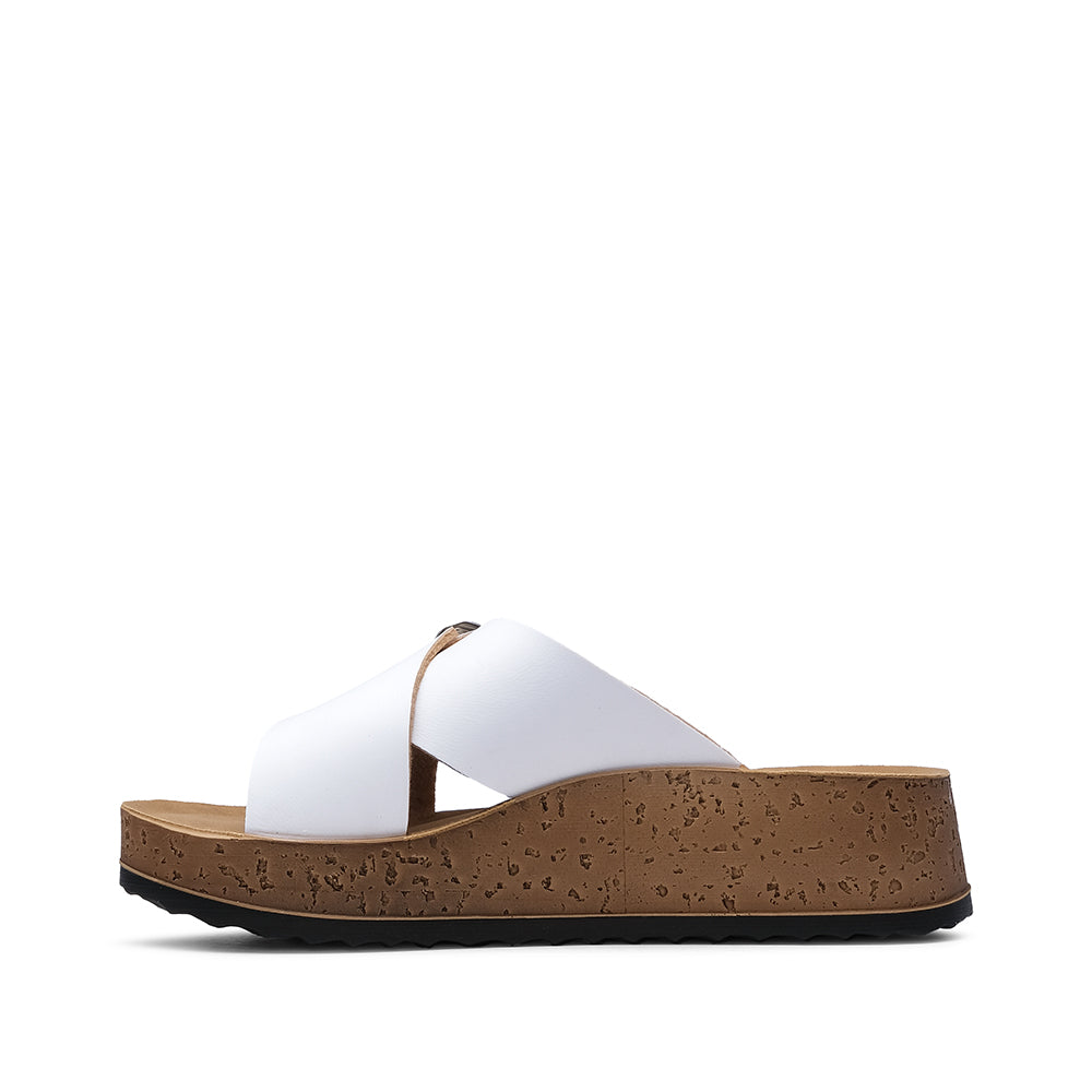 Chinelo Casual Mulher Pele Sintética Branco