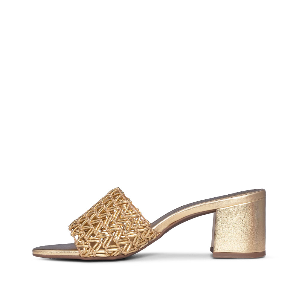 Soca Casual Mulher Pele Sintética Dourado