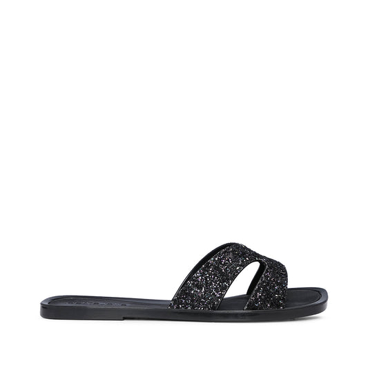 Chinelo Salto Raso Mulher Pele Sintética Preto
