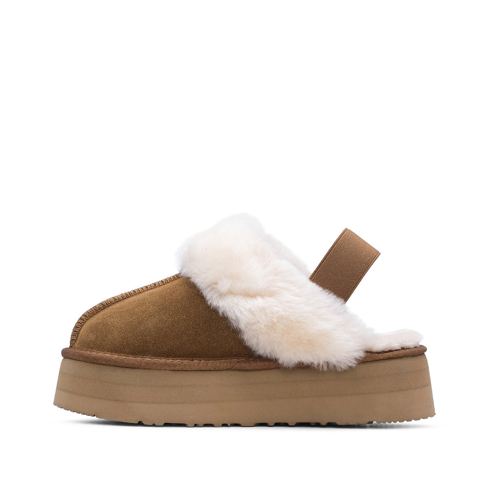 Pantufa Casual Mulher Camurça Camel