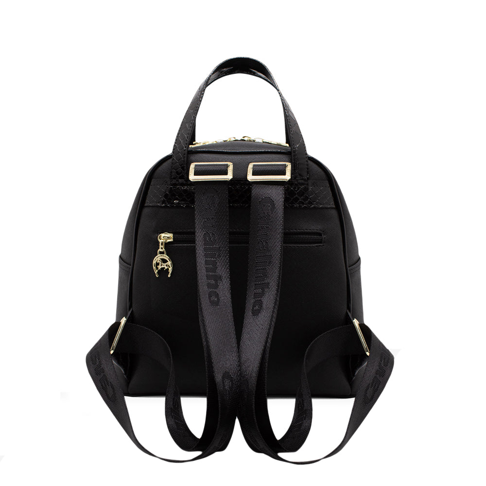 Mala Mochila Mulher Têxtil Branco E Preto