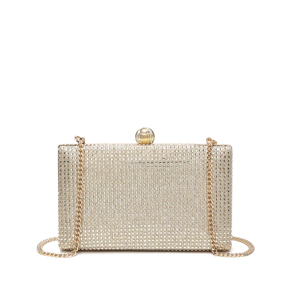 Mala Clutch Mulher Dourado