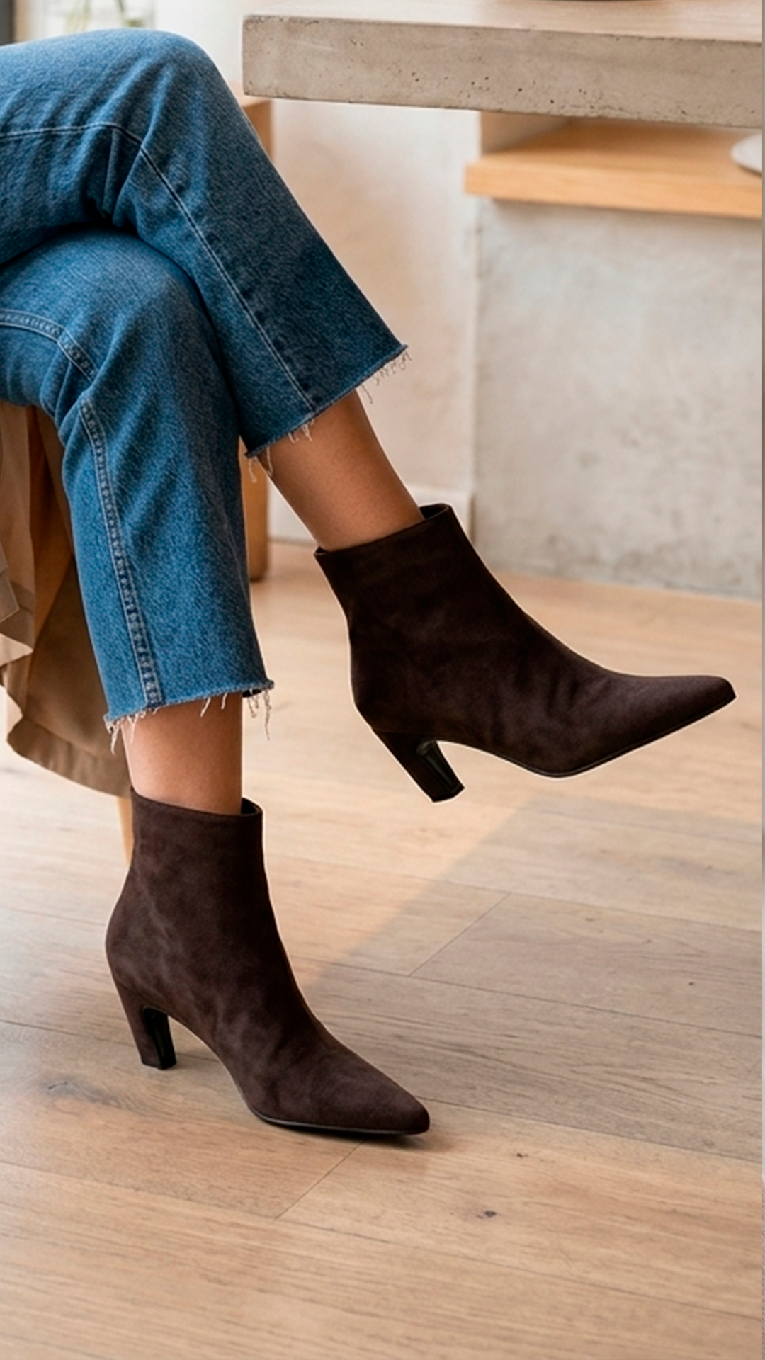 Botins Mulher Salto Médio