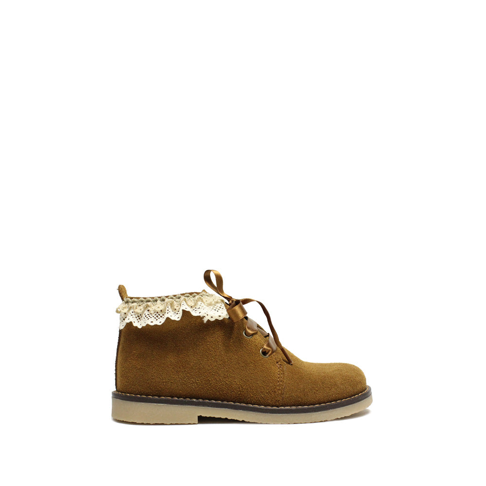 Botim Casual Criança Camurça Camel