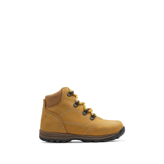 Botim Salto Raso Criança Nobuck Camel