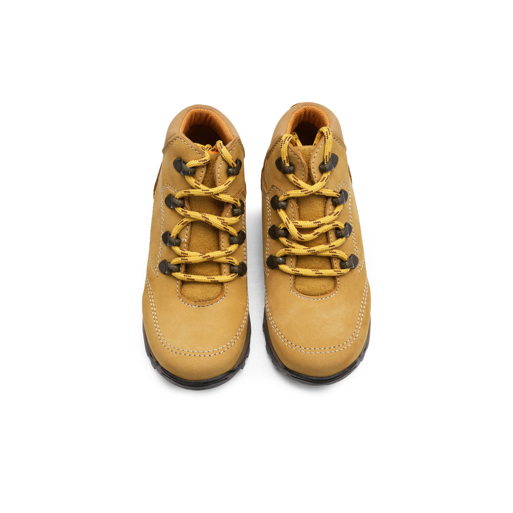 Botim Salto Raso Criança Nobuck Camel