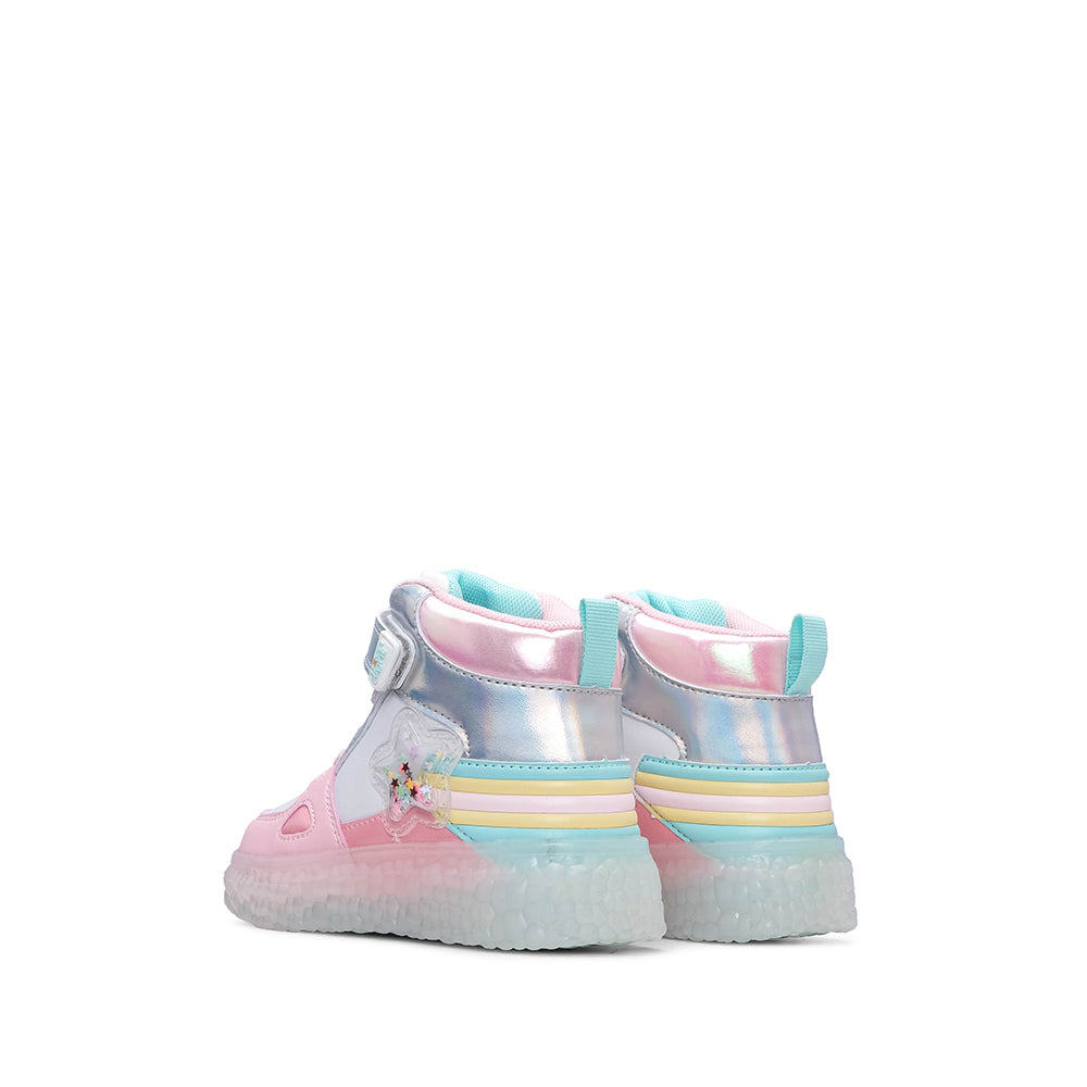 Sapatilha Casual Criança Branco E Rosa