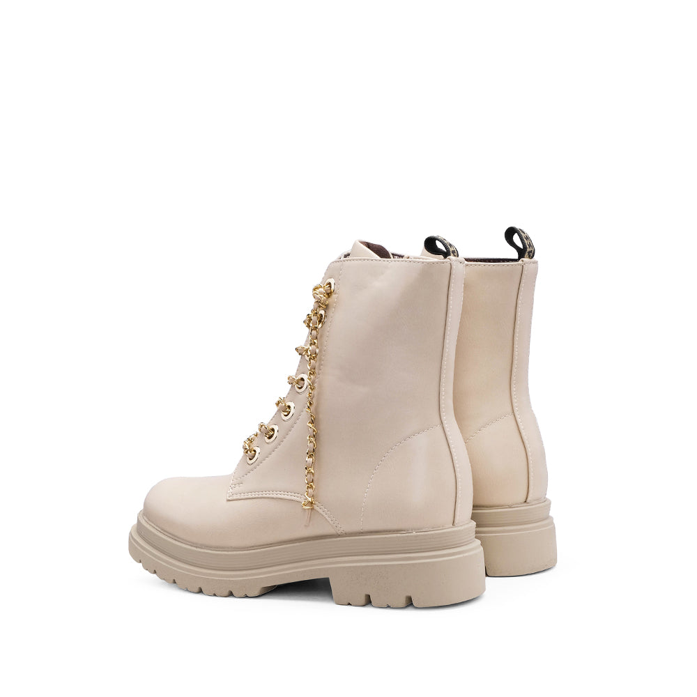 Bota Militar Criança Bege