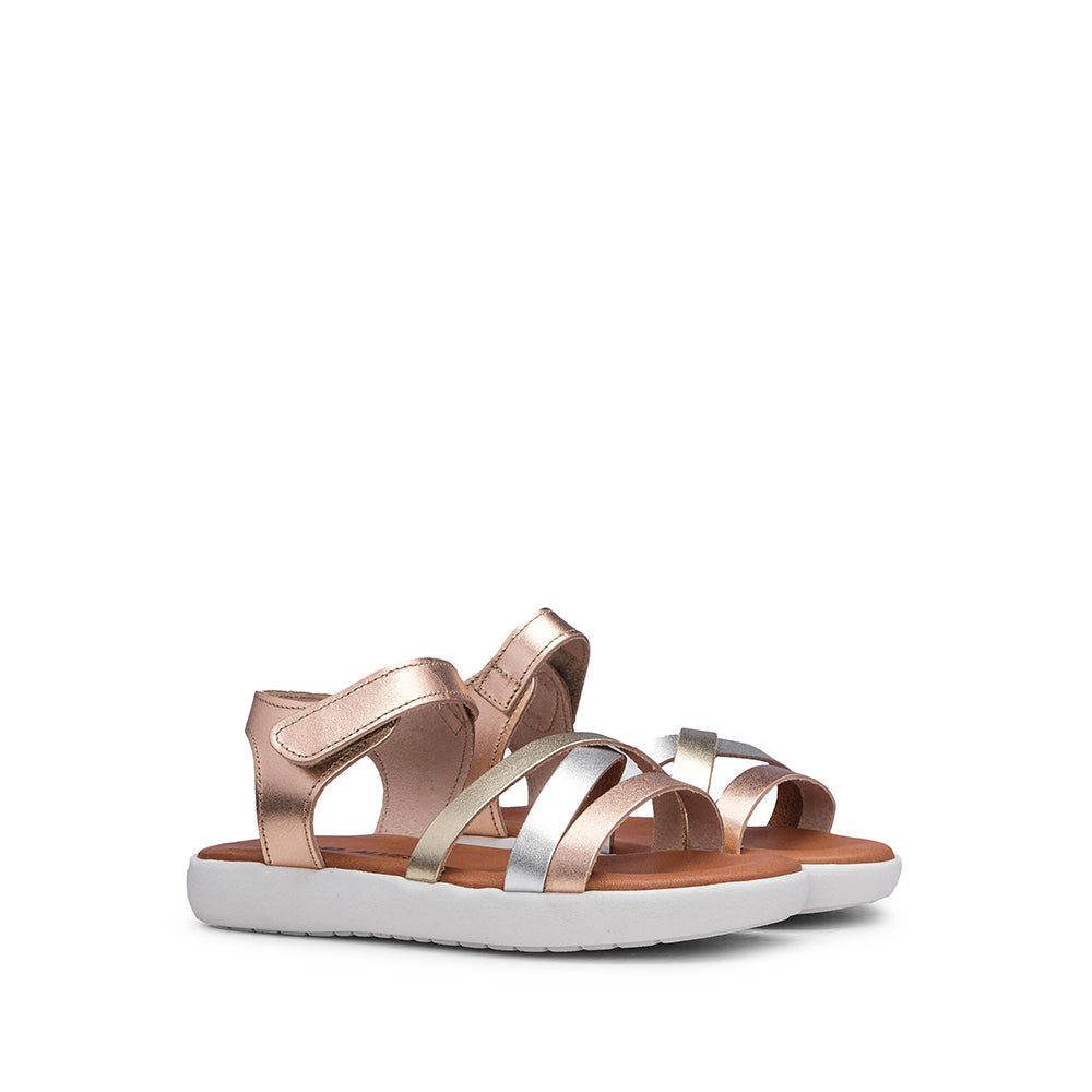 Sandália Casual Criança Metalizado Multicolor
