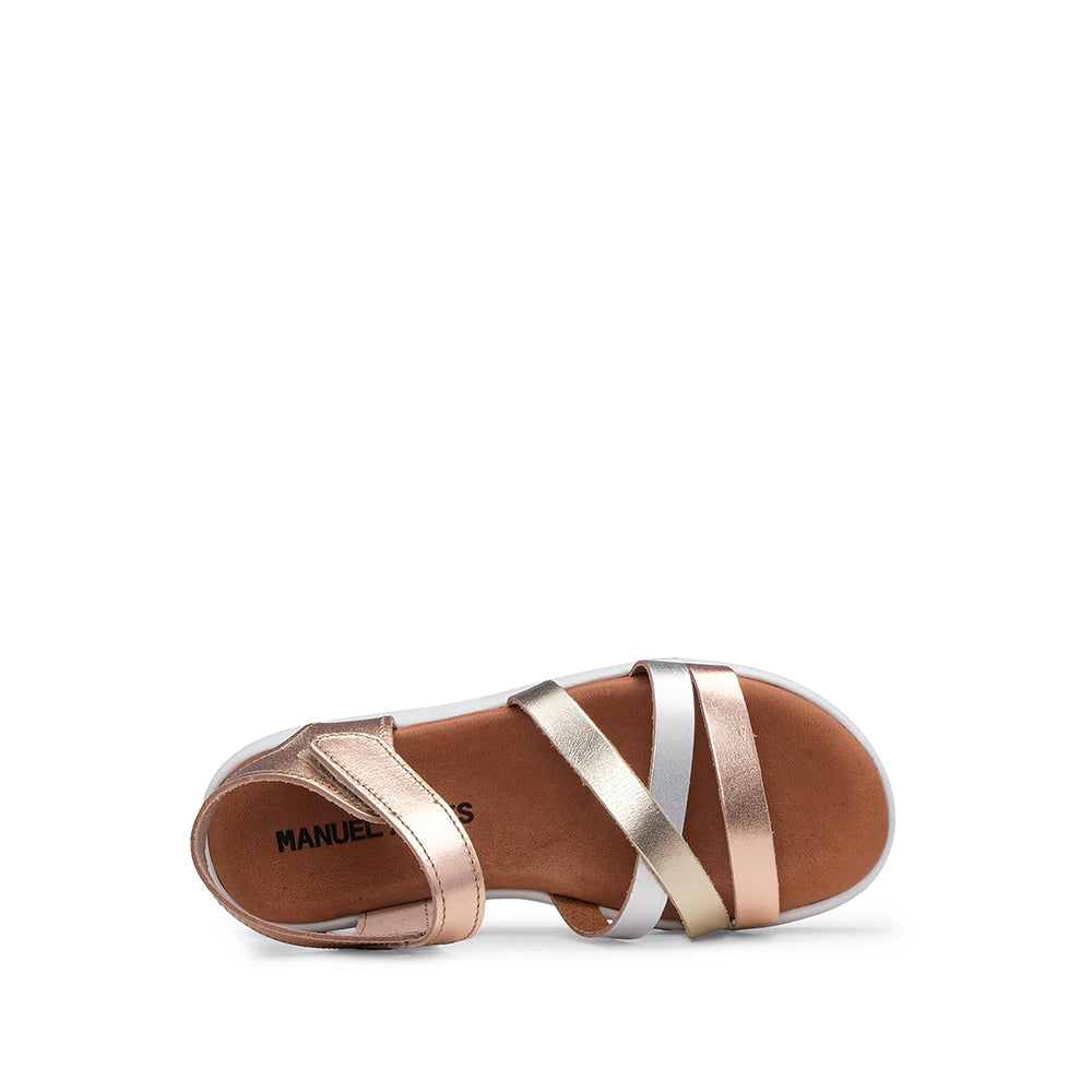 Sandália Casual Criança Metalizado Multicolor