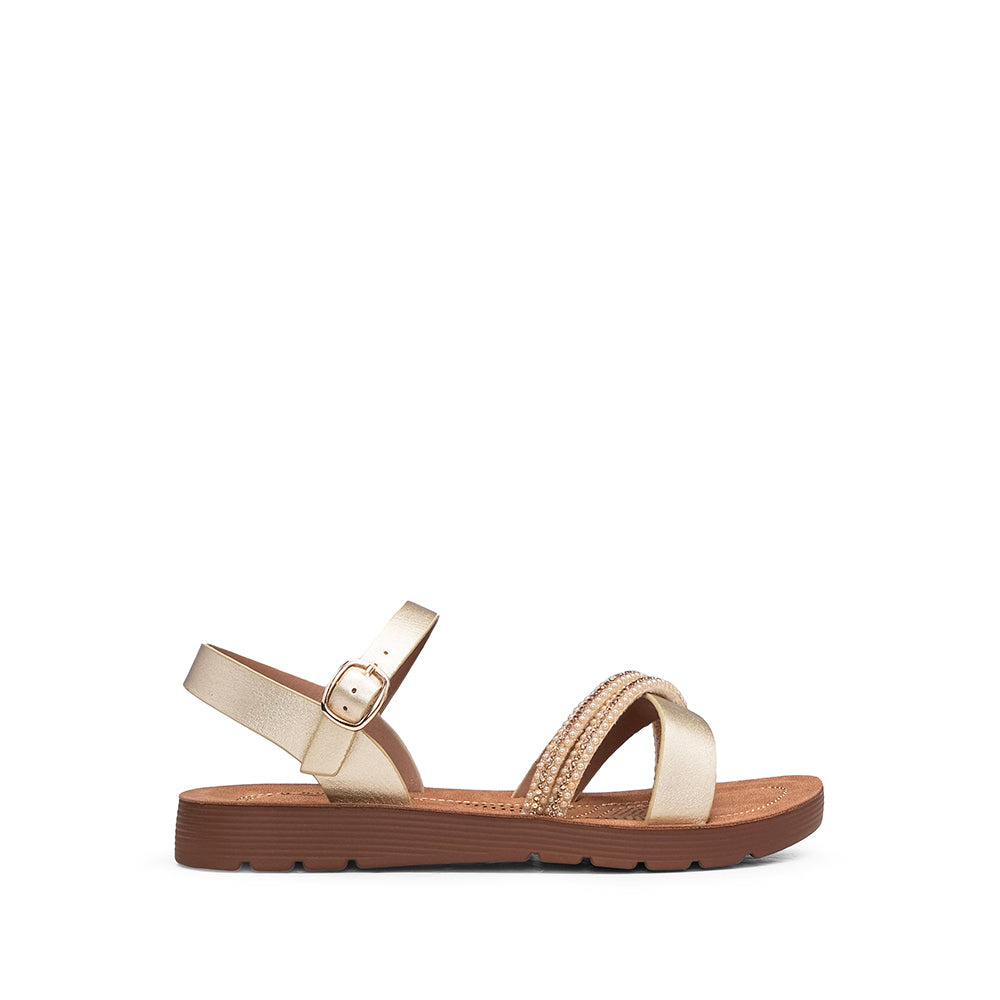 Sandália Casual Criança Dourado