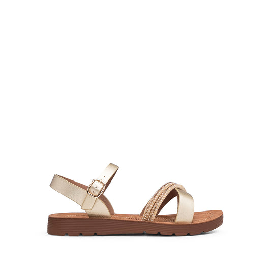Sandália Casual Criança Dourado