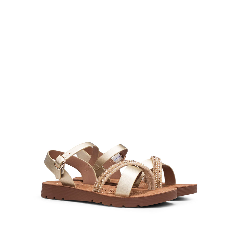Sandália Casual Criança Dourado
