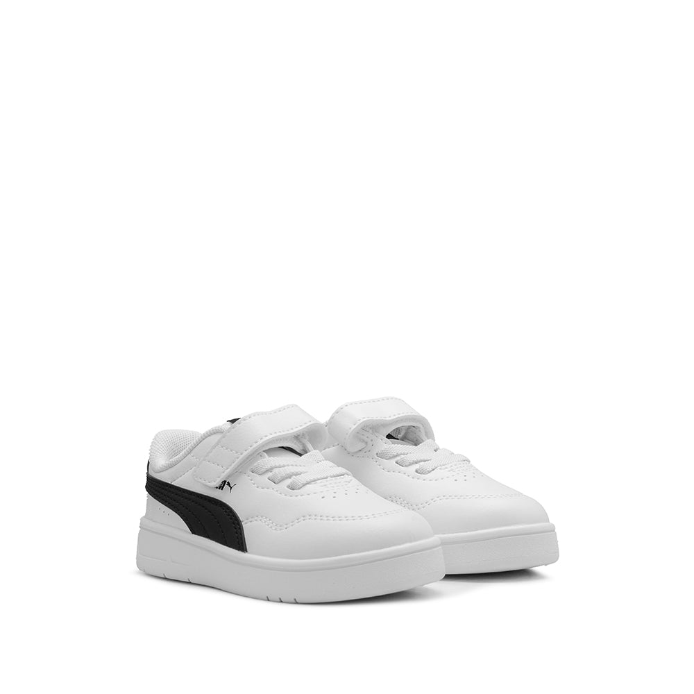 Sapatilha Casual Menina Pele Sintética Branco E Preto