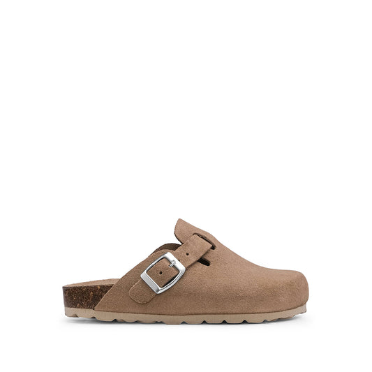 Chinelo Salto Raso Criança Camurça Taupe
