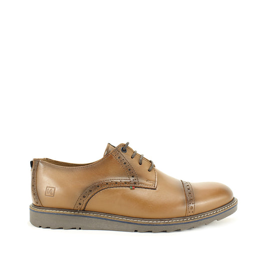 Sapato Casual Homem Pele Cognac