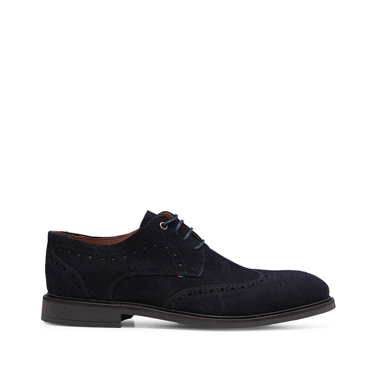 Sapato Casual Homem Camurça Azul