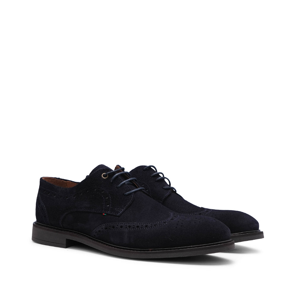 Sapato Casual Homem Camurça Azul