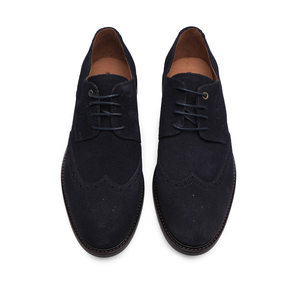 Sapato Casual Homem Camurça Azul