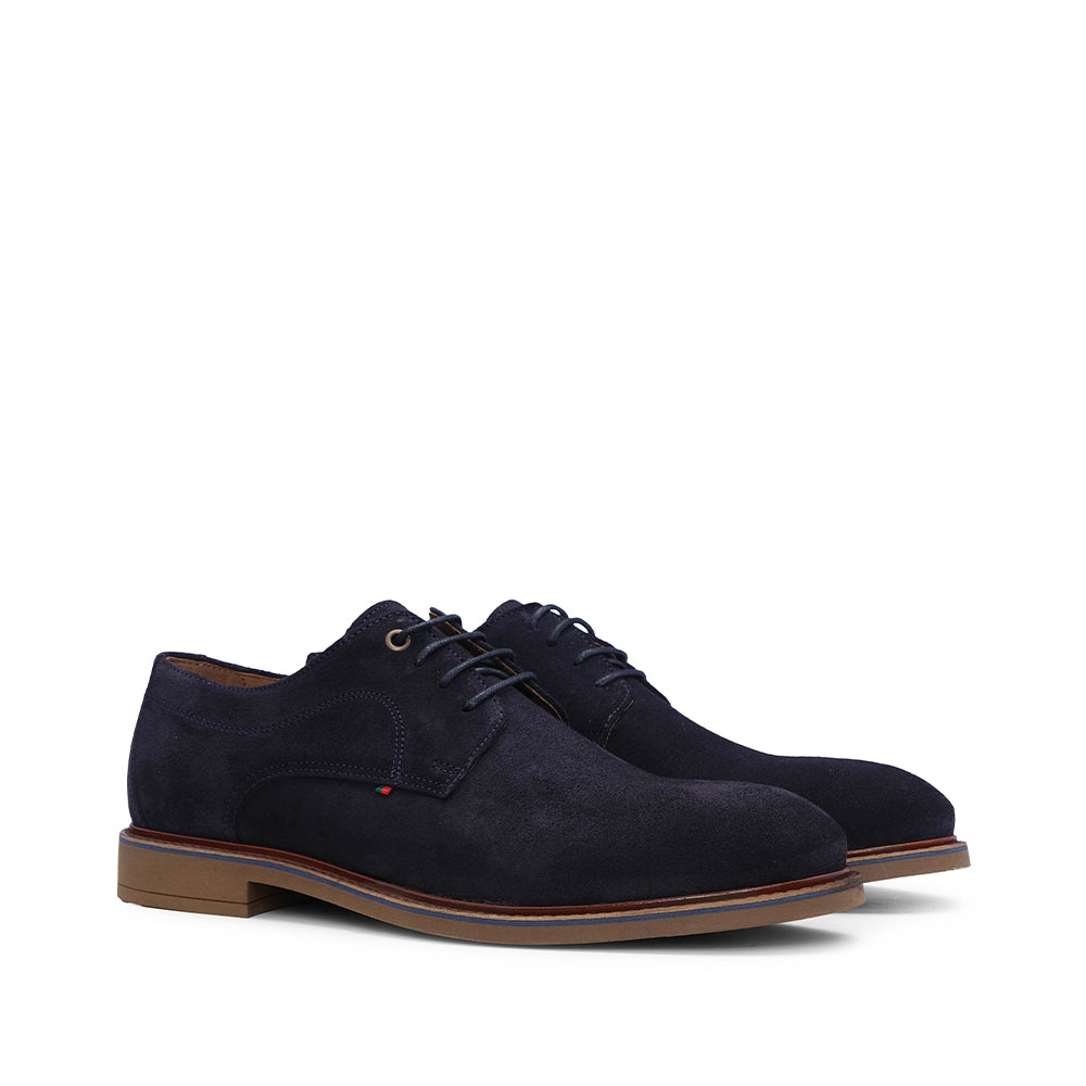 Sapato Casual Homem Camurça Azul