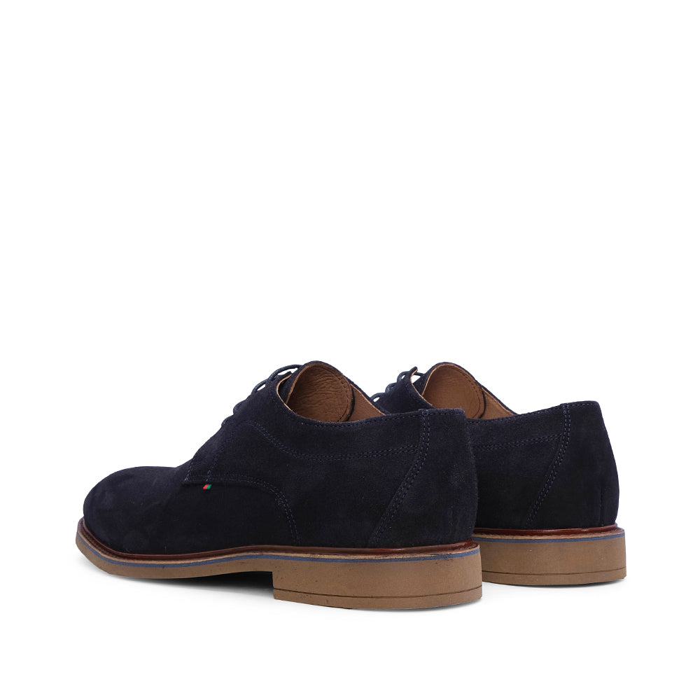 Sapato Casual Homem Camurça Azul