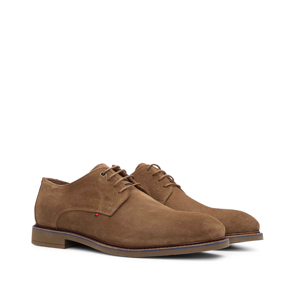 Sapato Casual Homem Camurça Camel