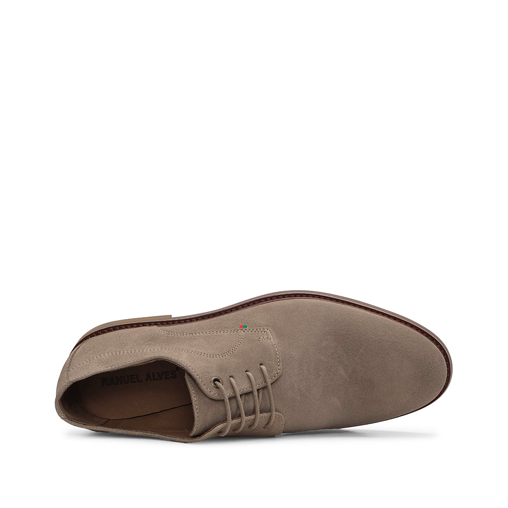 Sapato Casual Homem Camurça Taupe