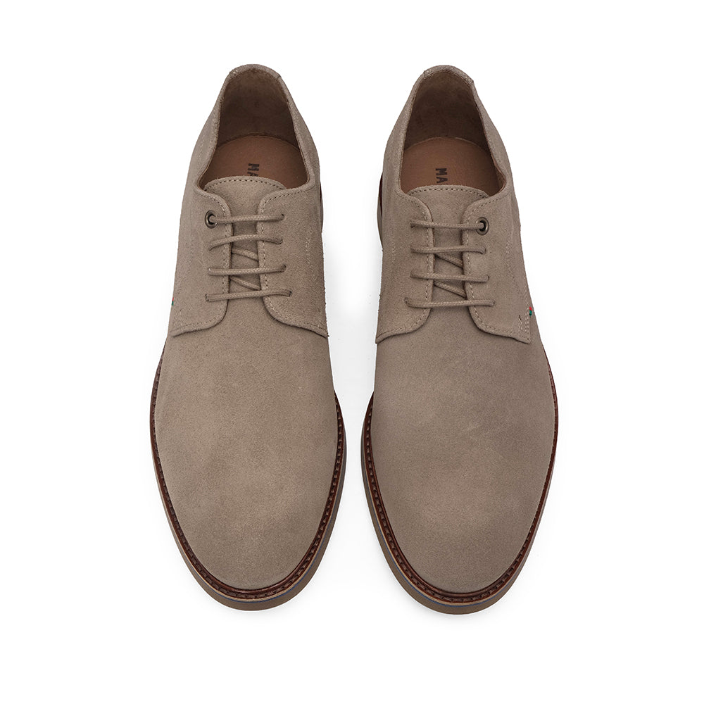 Sapato Casual Homem Camurça Taupe