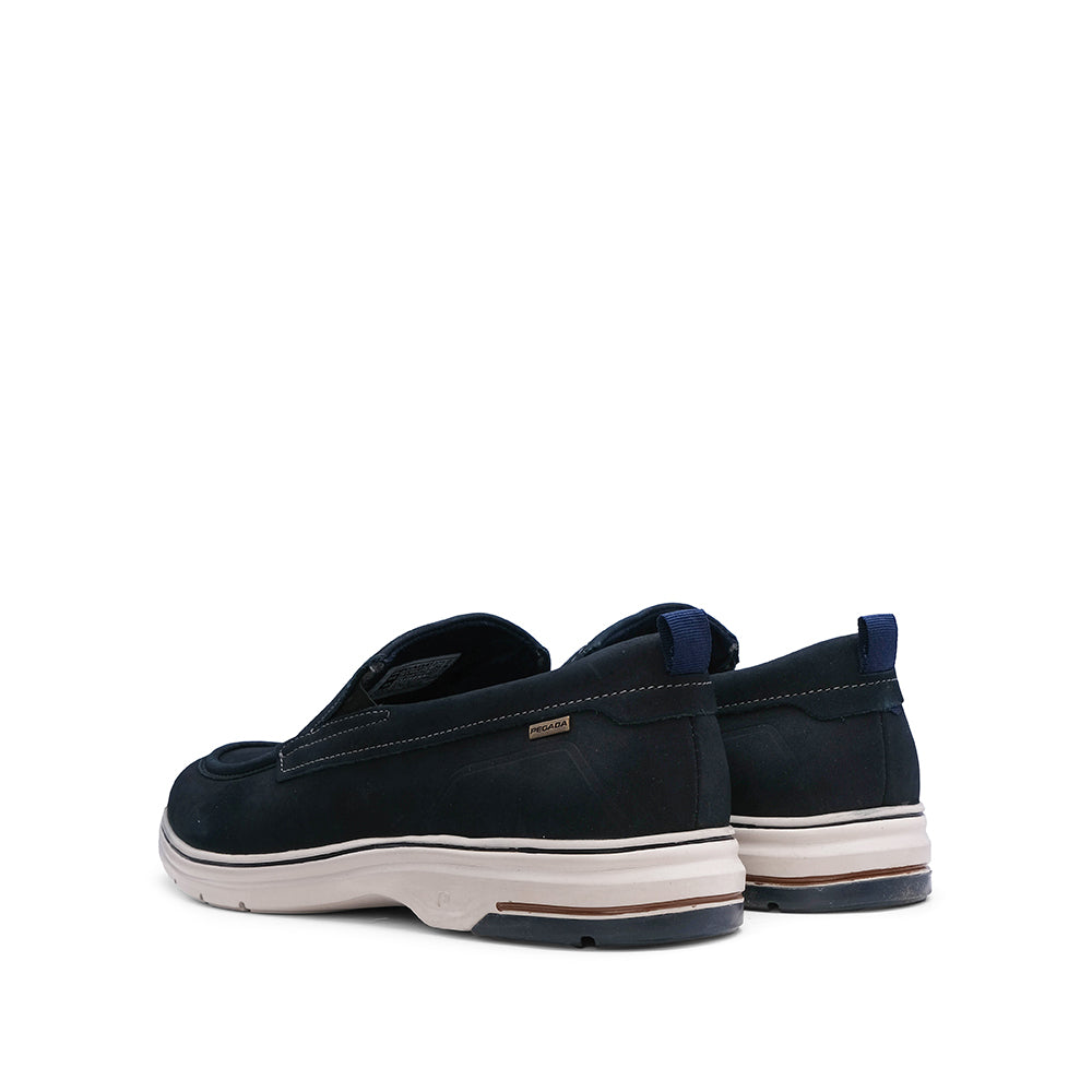 Sapato Mocassim Homem Pele Azul Marinho