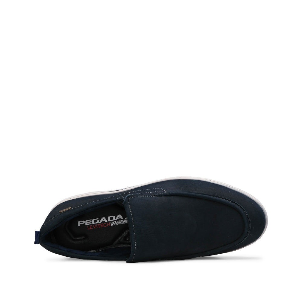 Sapato Mocassim Homem Pele Azul Marinho