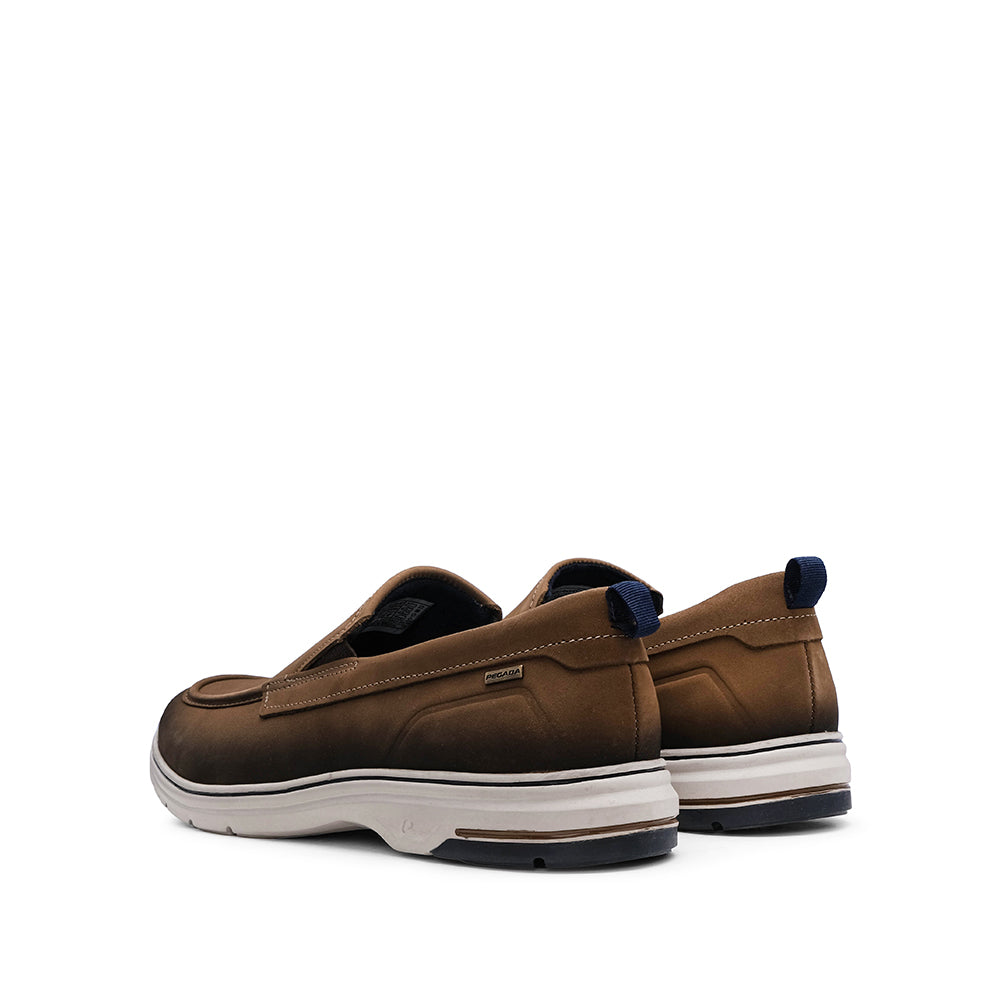 Sapato Mocassim Homem Pele Taupe