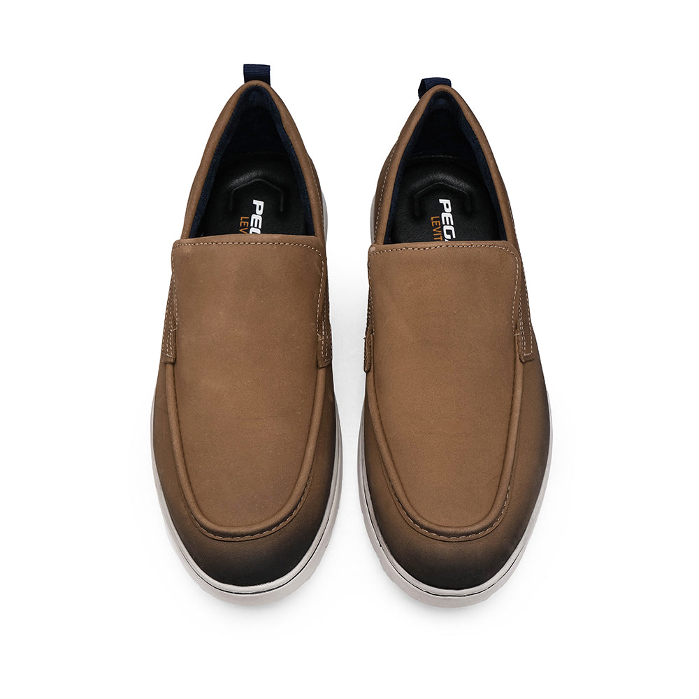 Sapato Mocassim Homem Pele Taupe